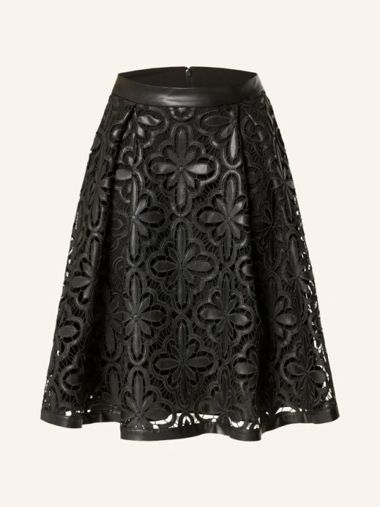 Zdjęcie produktu Talbot Runhof Spódnica Z Koronki Imitującej Skórę schwarz CZARNY