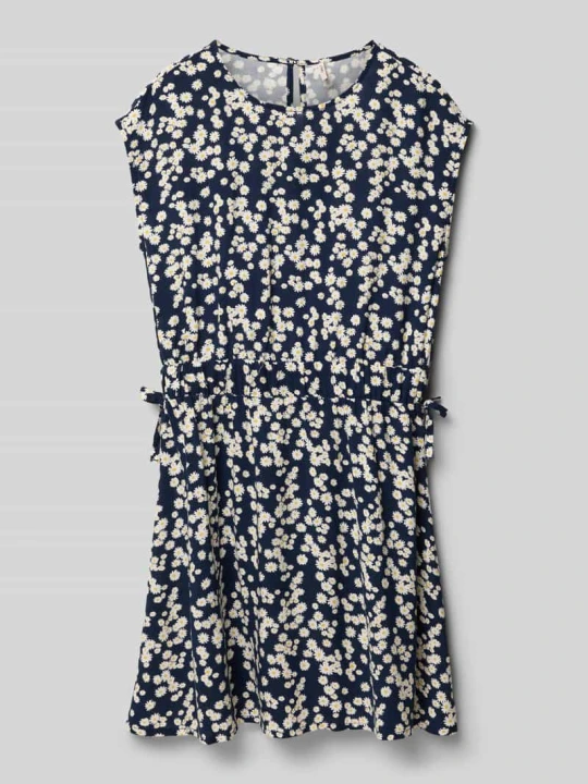 Zdjęcie produktu Taliowana sukienka casual z czystej wiskozy model 'ZALINA' Only Granatowy