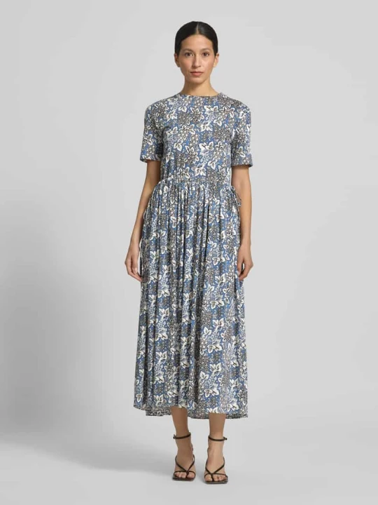 Zdjęcie produktu Taliowana sukienka casualowa z czystej bawełny model 'FASCINO' Weekend Max Mara Średnioszary