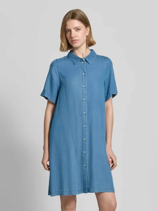 Zdjęcie produktu Taliowana sukienka jeansowa z lyocellu model 'BREE' Vero Moda Jeansowy niebieski