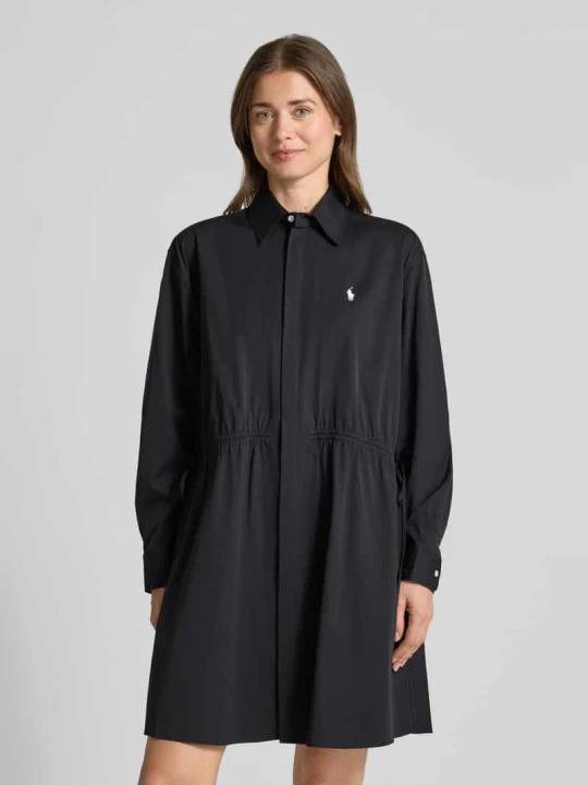 Zdjęcie produktu Taliowana sukienka koszulowa z czystej bawełny Polo Ralph Lauren Czarny