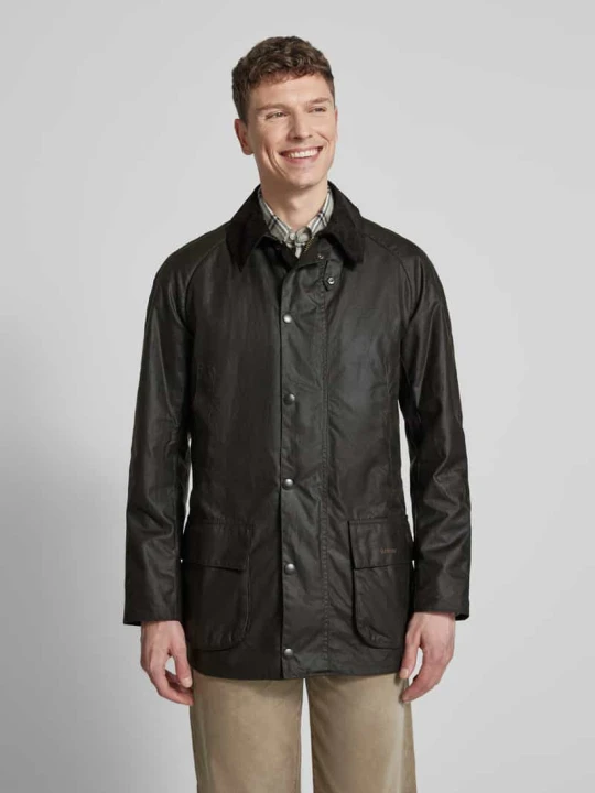 Zdjęcie produktu Taliowana kurtka funkcyjna z woskowanej bawełny model 'BRISTOL' Barbour Oliwkowy