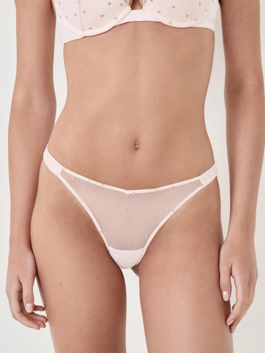 Zdjęcie produktu Tangi z haftem Etam rose givre