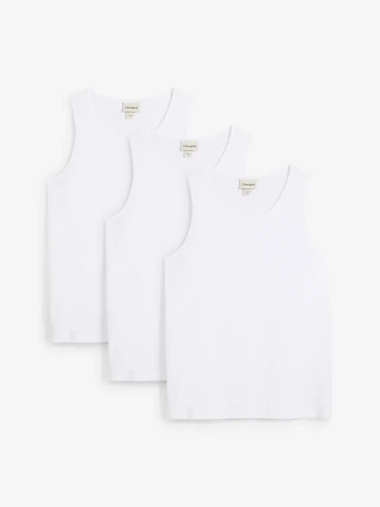 Zdjęcie produktu Tank top (3 szt.) BonPrix biały