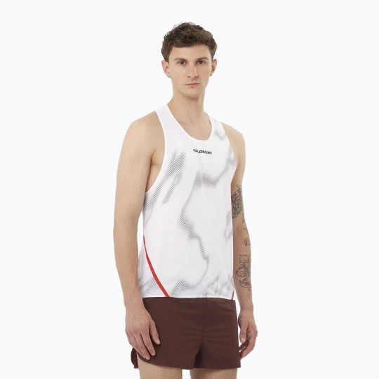 Zdjęcie produktu Koszulka do biegania męska Salomon S/Lab Speed Singlet white/andorra Szary