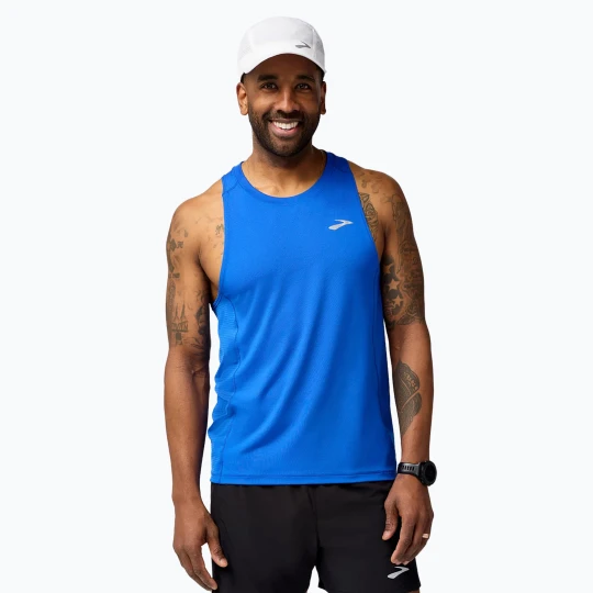 Zdjęcie produktu Koszulka do biegania męska Brooks Atmosphere Singlet 3.0 neo blue