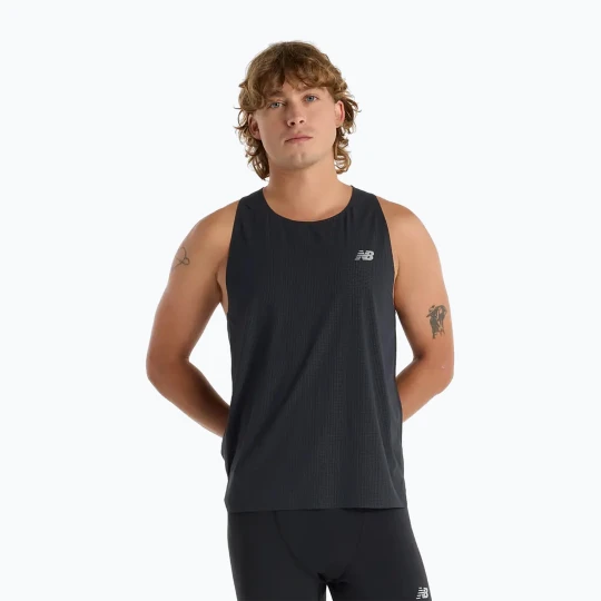 Zdjęcie produktu Koszulka do biegania męska New Balance Race Day Ultra Light Singlet black
