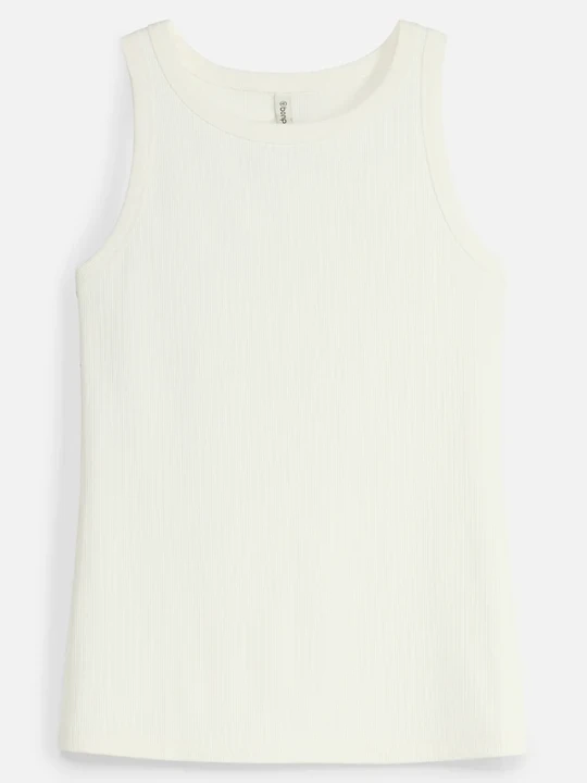 Zdjęcie produktu Tank top funkcyjny slim fit z prążkowanej dzianiny, szybkoschnący BonPrix biały