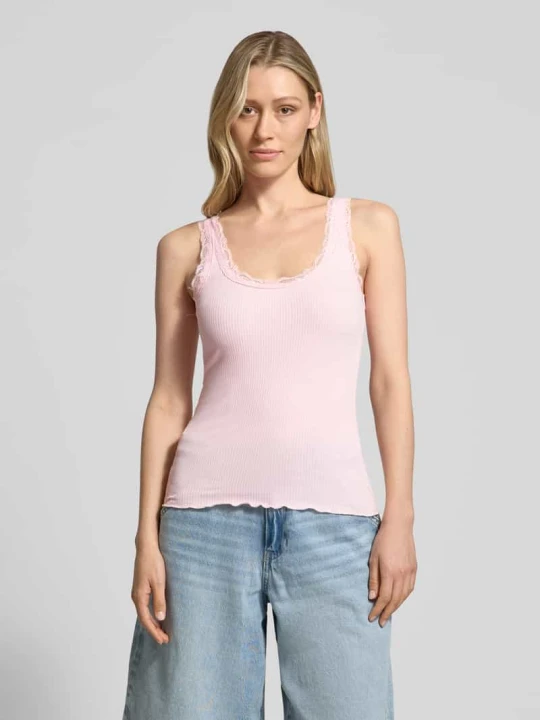 Zdjęcie produktu Tank top o kroju slim fit z mieszanka bawełny ekologicznej model 'NANA' Vero Moda Różowy