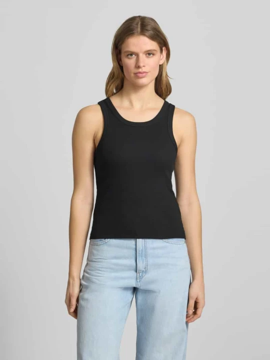 Zdjęcie produktu Tank top o kroju slim fit z mieszanki bawełny ekologicznej model 'VAL' Only Czarny