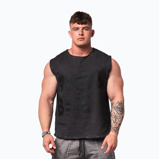 Zdjęcie produktu Koszulka treningowa męska Washed-Off Beastin black NEBBIA