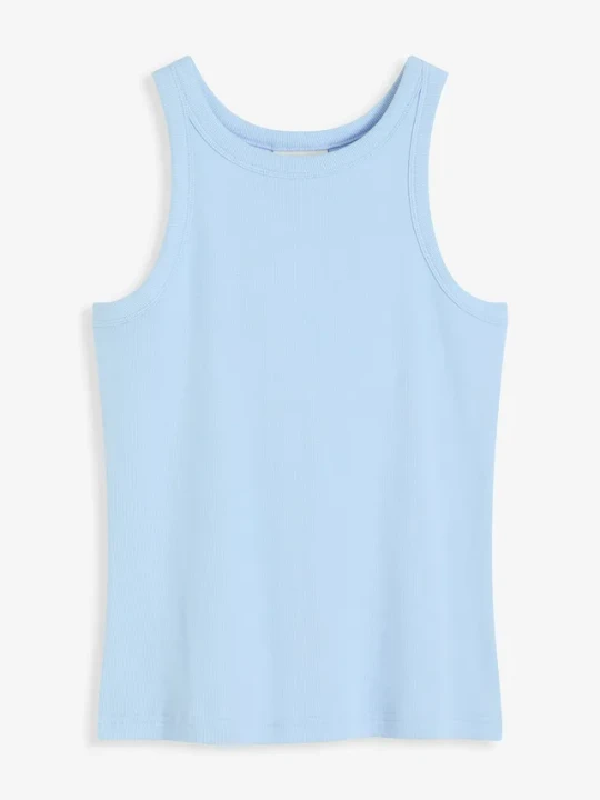 Zdjęcie produktu Tank top w prążek BonPrix niebieski