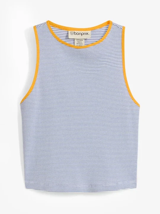 Zdjęcie produktu Tank top z czystej bawełny organicznej BonPrix biały