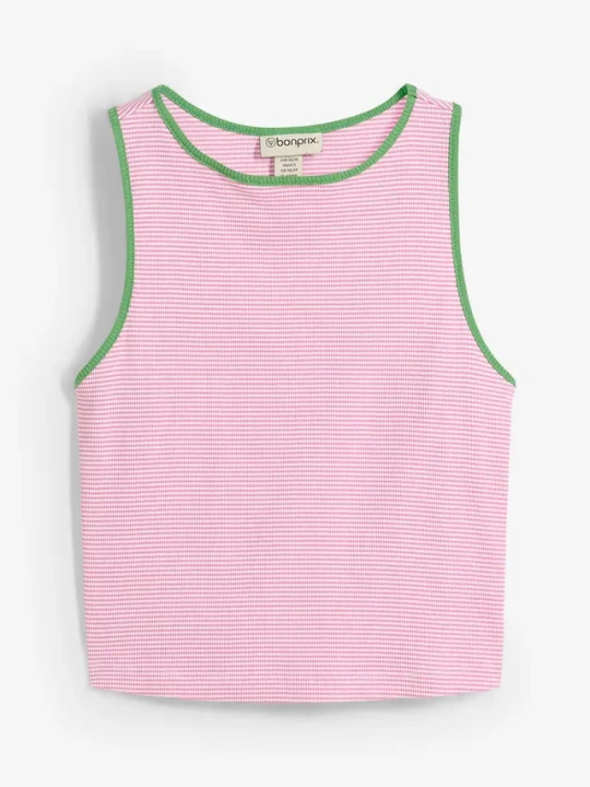 Zdjęcie produktu Tank top z czystej bawełny organicznej BonPrix biały