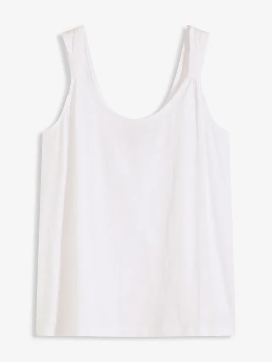 Zdjęcie produktu Tank top z czystej bawełny organicznej BonPrix biały