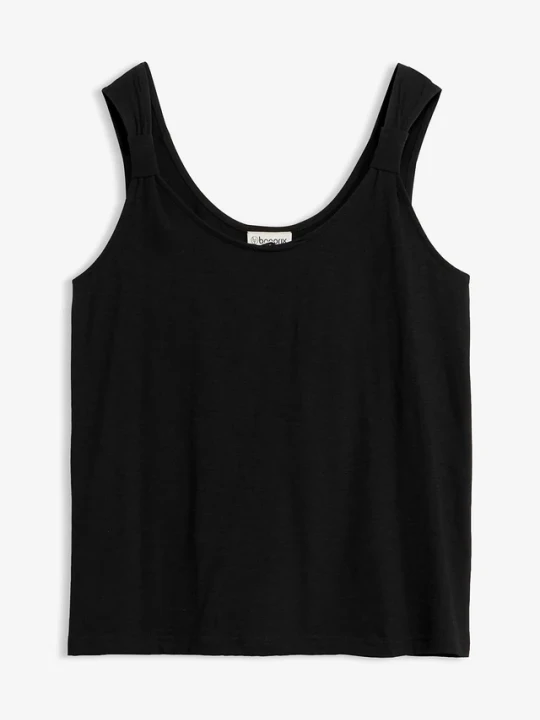 Zdjęcie produktu Tank top z czystej bawełny organicznej BonPrix czarny