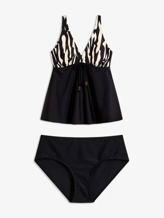 Zdjęcie produktu Tankini (komplet 2 cz.) BonPrix beżowy