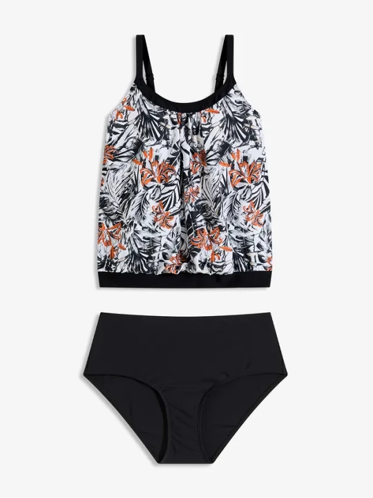 Zdjęcie produktu Tankini oversize (komplet 2 cz.) BonPrix biały