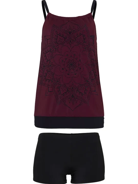 Zdjęcie produktu Tankini oversize (komplet 2 cz.) BonPrix fioletowy