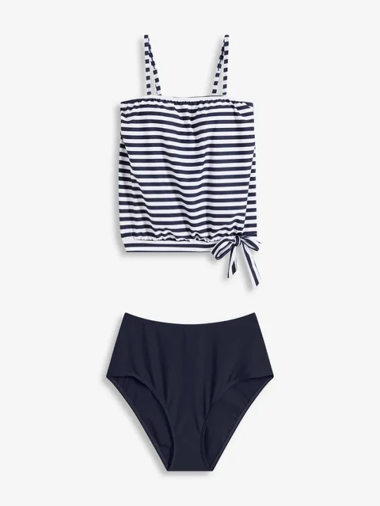 Zdjęcie produktu Tankini oversize z odpinanymi ramiączkami (komplet 2-cz.) BonPrix niebieski