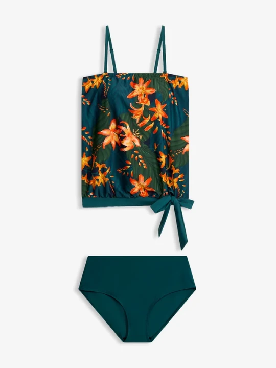 Zdjęcie produktu Tankini oversize z odpinanymi ramiączkami (zestaw 2-cz.) BonPrix niebieski
