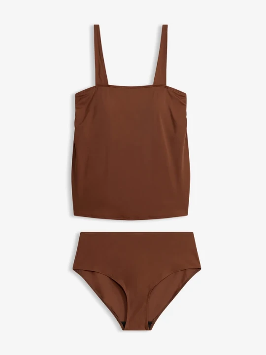 Zdjęcie produktu Tankini szybko schnące (komplet 2-cz.) BonPrix brązowy