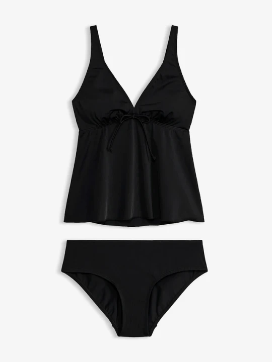 Zdjęcie produktu Tankini z regulowanymi ramiączkami (2 części) BonPrix czarny