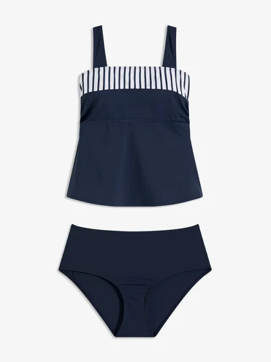 Zdjęcie produktu Tankini z szerokimi ramiączkami (komplet 2-cz.) BonPrix niebieski