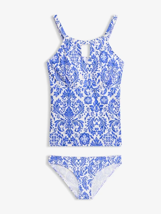 Zdjęcie produktu Tankini z wycięciami (2 części) BonPrix biały