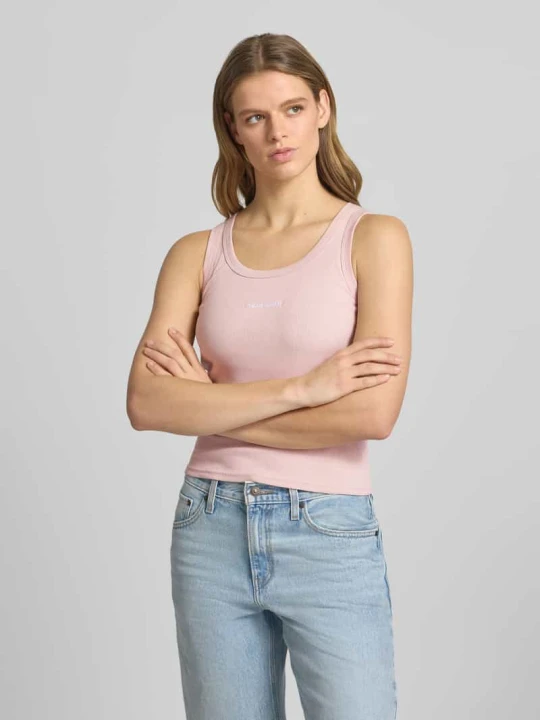 Zdjęcie produktu Tanktop z nadrukiem logo model 'Cesis' Pegador Różowy