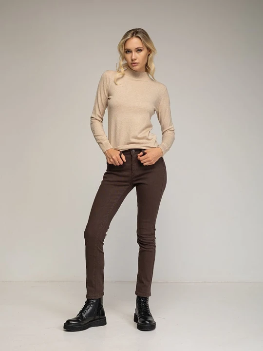 Zdjęcie produktu Tantra Dżinsy - Skinny fit - w kolorze brązowym rozmiar: S