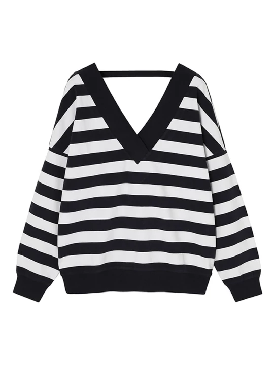 Zdjęcie produktu TATUUM Bluza "Neko" w kolorze granatowo-białym rozmiar: M