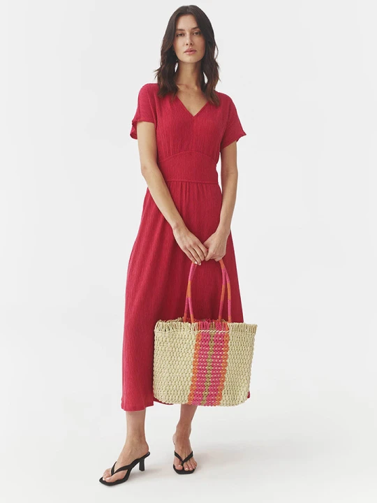 Zdjęcie produktu TATUUM Shopper bag w kolorze beżowo-różowym - 46 x 32 x 11 cm rozmiar: onesize