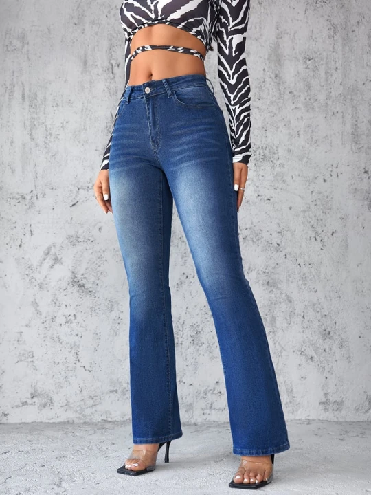 Zdjęcie produktu Tazga Dżinsy - Flare fit - w kolorze niebieskim rozmiar: 42