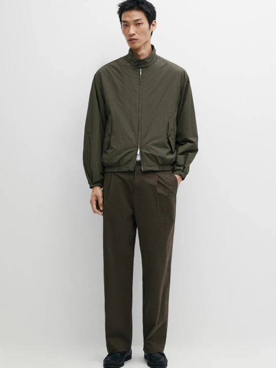 Zdjęcie produktu Techniczna Bomberka Boxy Fit - Ciemnoszary - Massimo Dutti - Male