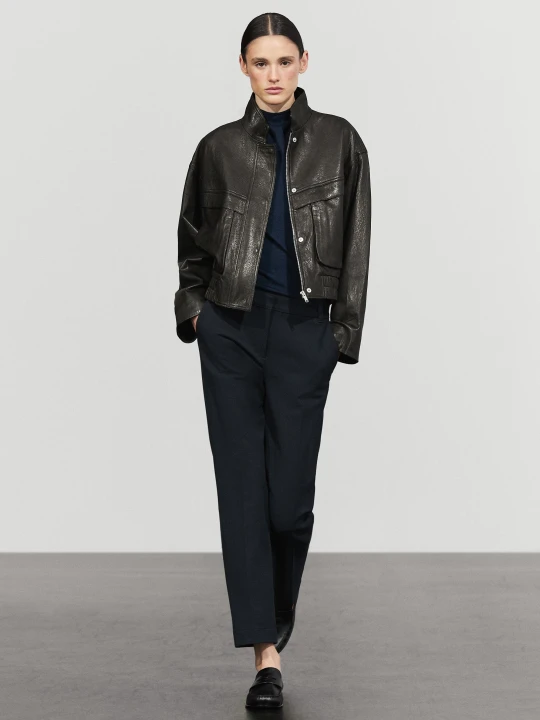 Zdjęcie produktu Techniczne Spodnie Typu Stretch - Granatowy - Massimo Dutti - Female