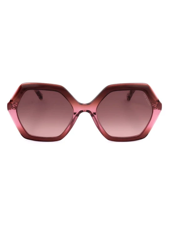 Zdjęcie produktu Ted Baker Damskie okulary przeciwsłoneczne w kolorze jasnoróżowo-brązowym rozmiar: 52