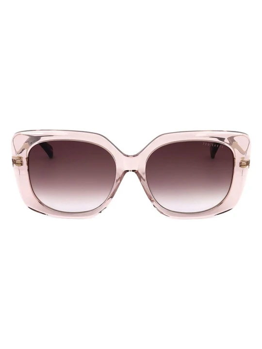 Zdjęcie produktu Ted Baker Damskie okulary przeciwsłoneczne w kolorze jasnoróżowo-brązowym rozmiar: 54