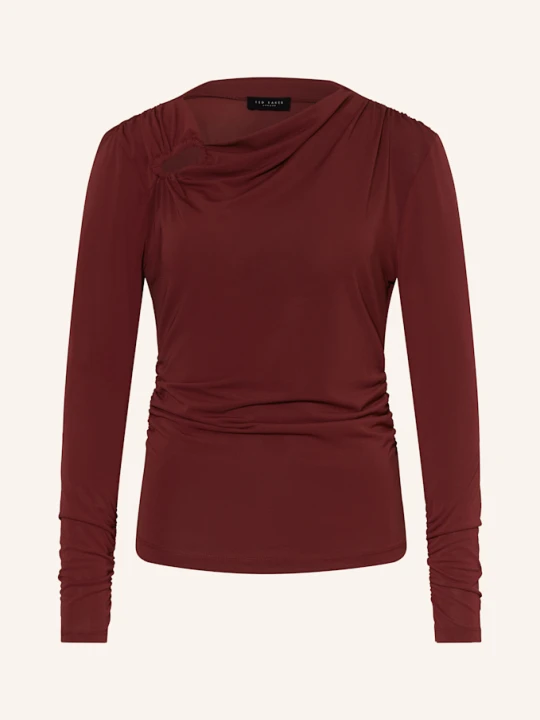 Zdjęcie produktu Ted Baker Koszulka Z Długim Rękawem Strala Z Wycięciem rot CIEMNOCZERWONY