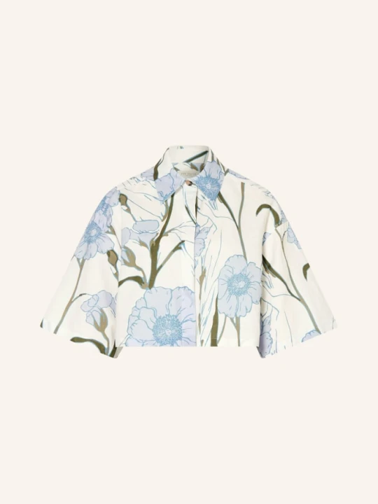 Zdjęcie produktu Ted Baker Krótka Bluzka Bara Z Lnu Z Rękawami 3/4 weiss biały