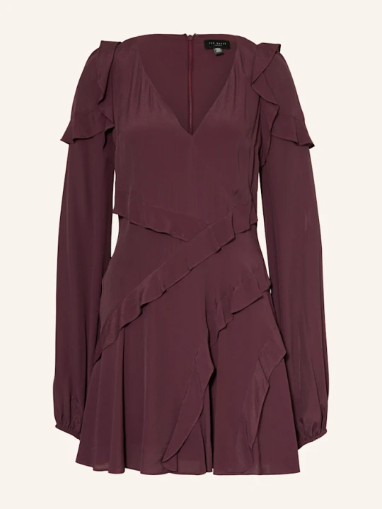 Zdjęcie produktu Ted Baker Sukienka Neira Z Wolantami rot CIEMNOCZERWONY