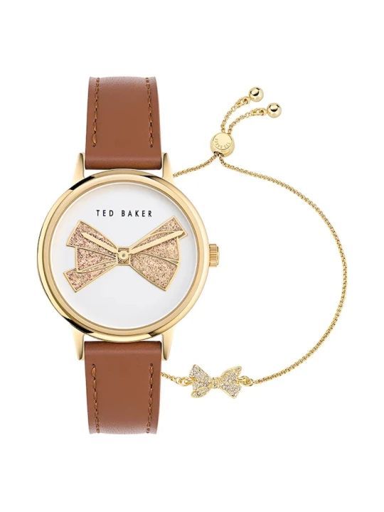 Zdjęcie produktu Ted Baker zestaw zegarek i bransoletka damski beżowy