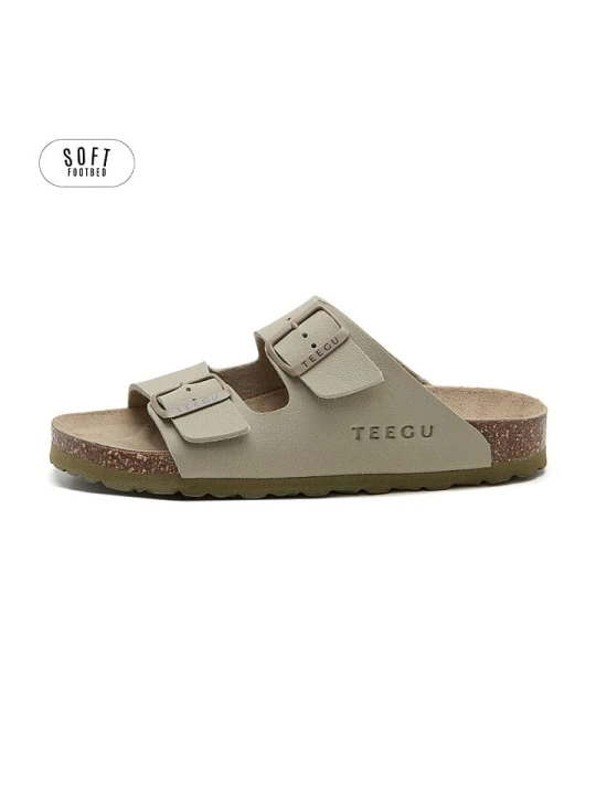 Zdjęcie produktu teegu Klapki w kolorze khaki rozmiar: 42