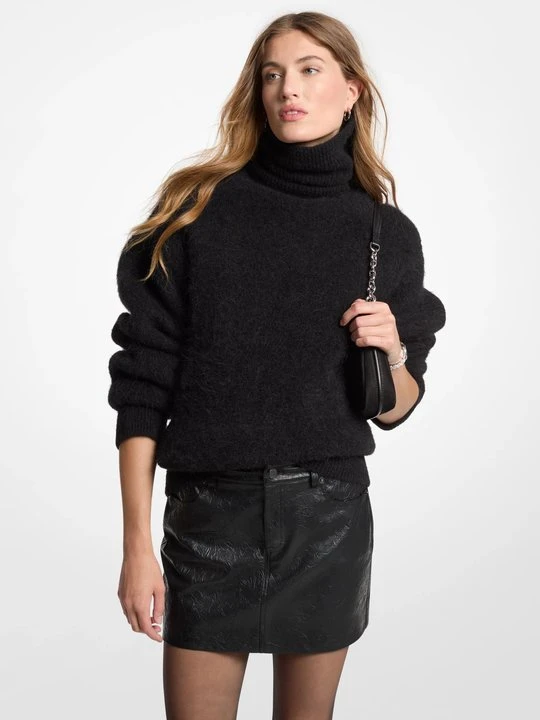 Zdjęcie produktu Teksturowana minispódnica Michael Kors CZARNY (Czarny)