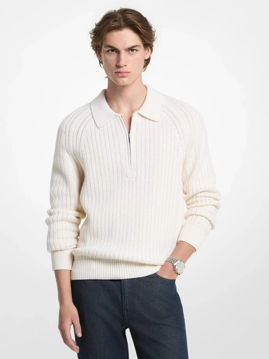 Zdjęcie produktu Teksturowany sweter z mieszanki wełny z suwakiem 1 / 4 Michael Kors