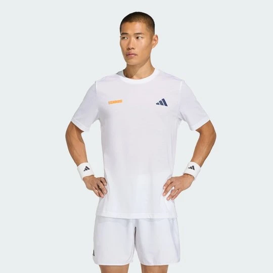 Zdjęcie produktu Tenisowa koszulka z grafiką Hot Egg Adidas biały