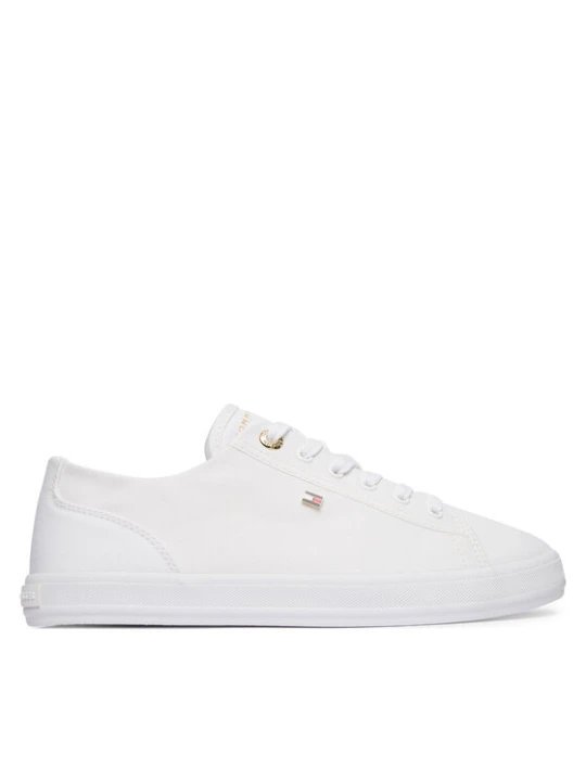 Zdjęcie produktu Tenisówki Tommy Hilfiger Th Foxing Sneaker Canvas FW0FW09170 Biały