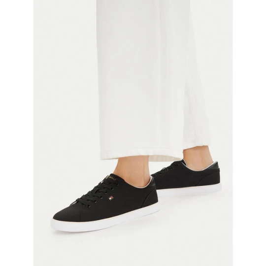 Zdjęcie produktu Tenisówki Tommy Hilfiger Th Low Profile Vulc Canvas FW0FW09102 Czarny