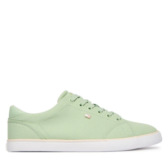 Zdjęcie produktu Tenisówki Tommy Hilfiger Th Low Profile Vulc Canvas FW0FW09102 Zielony