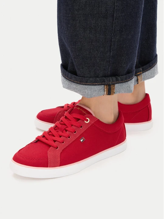 Zdjęcie produktu Tenisówki Tommy Hilfiger Th Low Vulc FW0FW09390 Czerwony